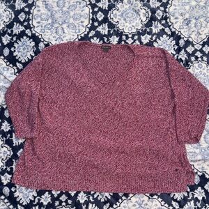 Women’s or Mens Eddie Bauer Maroon V-Neck Sweater. New! Soft and stretchy!